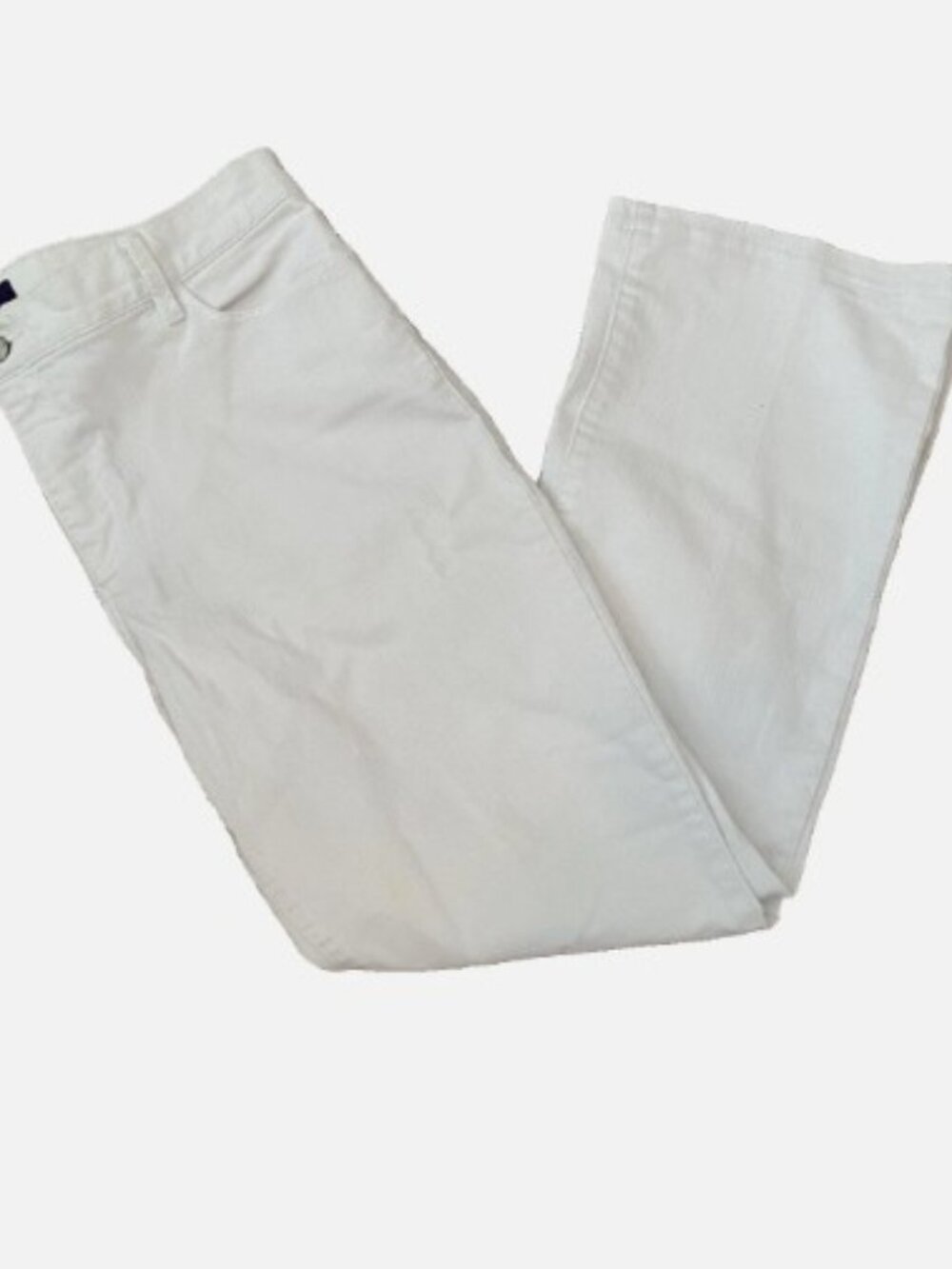 NYDJ Lift Tuck White Denim Stretch Bling Back Pockets Jeans Size 14 Inseam 29"